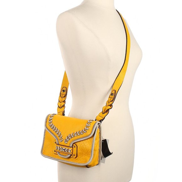 Oryany yellow and grey leather crossbody bag - Picture 7 of 12